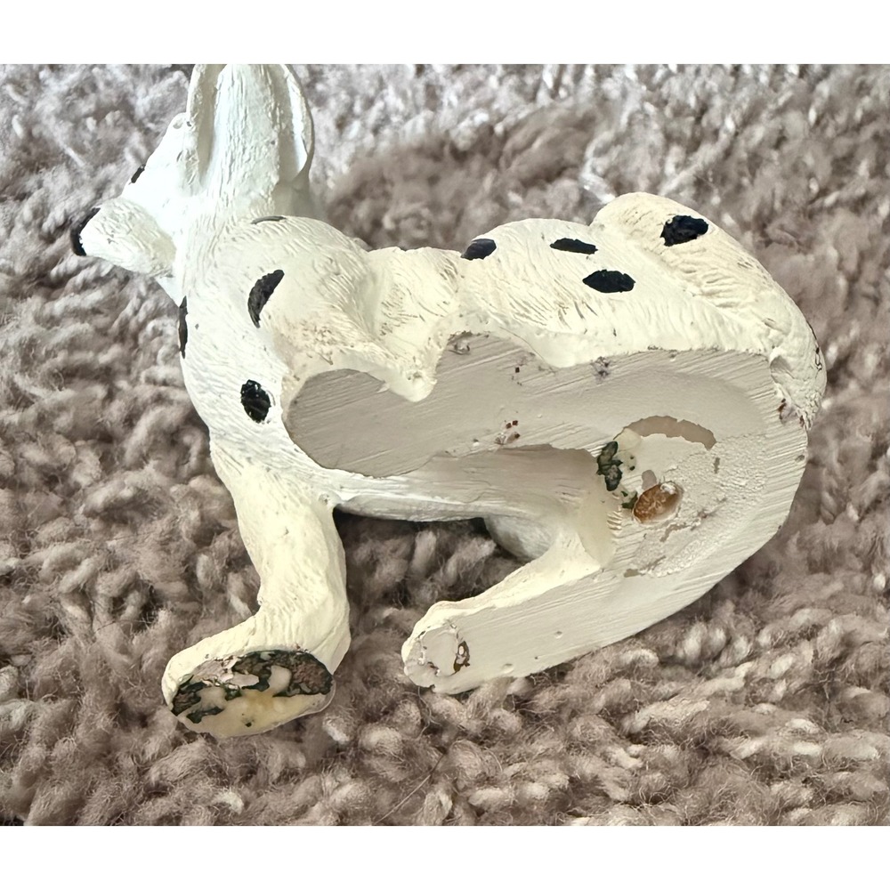 Vintage Dalmatian Puppy Figurine Sitting Dog Statue 3.5" - Picture 4 of 6